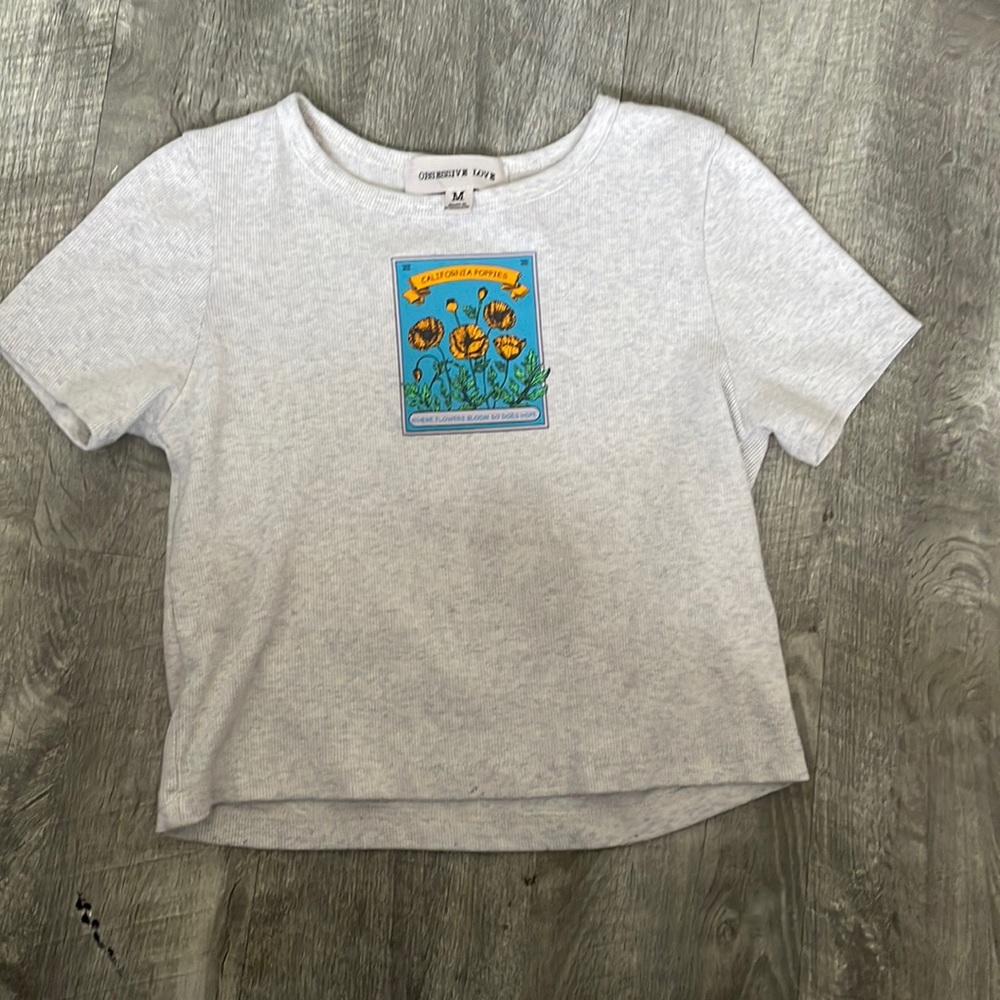 California poppies obsessive love crop top